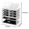 Cosmetics Storage Rack with 6 Small & 2 Large Drawers Transparent YF
