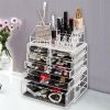 Cosmetics Storage Rack with 6 Small & 2 Large Drawers Transparent YF