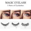 Magnetic Eyelashes;  Magnetic lashes;  Magnetic Eyelash kit;  Magnetic Eyeliner with Magnetic False Lashes Natural Look-No Glue Needed(3 Pairs)