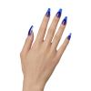 KISS Gel Fantasy Long Coffin Solid Color Glue-On Jelly Nails, Royal Blue, 28 pieces