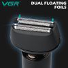 VGR washable electric shaver for men rechargeable beard electric razor bald head shaving machine wet&amp;dry lithium battery