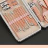 18PCS A Kit Professional Nail Salon Beauty Clipper&Pusher& Tweezers&Nipper Tool Products Kit for Manicure&Makup