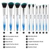 10pcs professional makeup brush with crystal handle foundation brush hot sale  US
