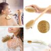 Bath Brush 15" Shower Body Back Scrubber with Long Handle Detachable Brush