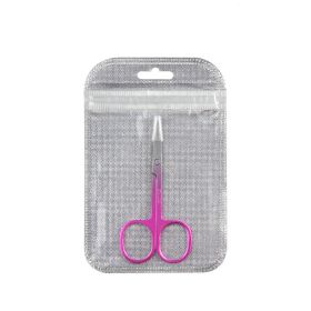 Stainless Steel Color Titanium Eyebrow Trimmer Makeup Beauty Small Scissors (Option: Gradual powder-Flash bag)