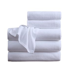 Cotton White Bath Towel Special Soft Bed Towel Cotton Thickened Absorbent (Option: 500g plus 180x70)