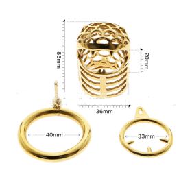 Men's Non-slip Barbed Ring (Option: golden-40mm)