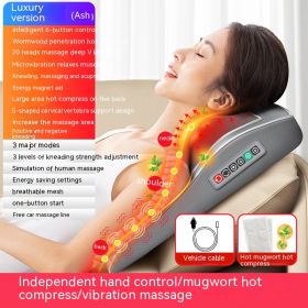 Neck Massager Neck Waist Back Lumbar Spine Lumbar Massage Cushion Home Kneading Pillow (Option: Advanced Edition-EU)