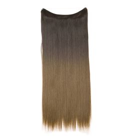 Women's One-piece Adjustable Invisible Straight Multi-color Gradient Hair Extension Fishline (Option: NO.10T27-18inch)