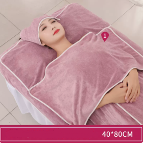Towel Skin Management Pack Turban Absorbent Quick Dry Make Bed Queen Size (Option: Coral violet-Chest towel 40x80cm)
