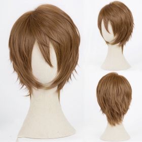 Men's And Women's Fashion Anti-curved Face Cosplay Wig (Color: Brown)