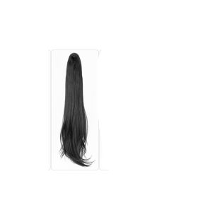 Natural Net Red Micro Curl High Tie Ponytail (Option: Natural Black)