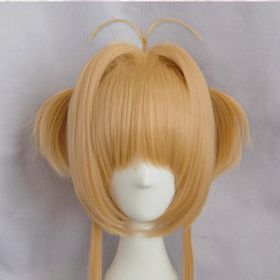 Male And Female Simulation Scalp Top Cosplay Wig (Option: Gold-2 Style)