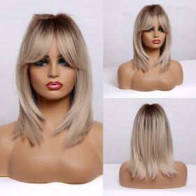 Women's Straight Bangs Short Hair Styling Wig Cover (Option: Style2961)