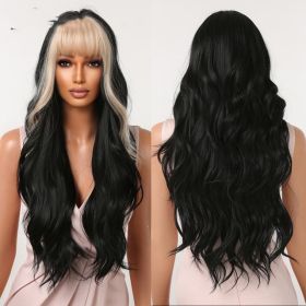 Long Brown Black Wavy Synthetic Wig (Option: Wig LC20745)