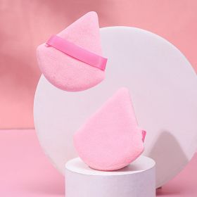 Puff Suede Dry Powder Puff Fan Loose Powder Puff Makeup Sponge (Option: Opp6-Pink)