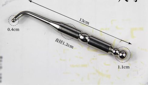 Eye Face Stainless Steel Manual Acupuncture Pen (Color: Silver)