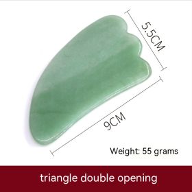 Natural Aventurine Scrapping Plate (Option: Triangle Double Open)