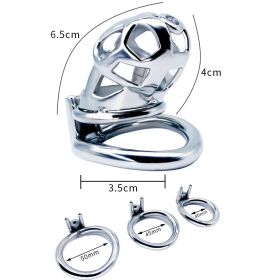 Stainless Steel Chastity Lock Keyless Entry (Option: With 50MM Arc Ring)
